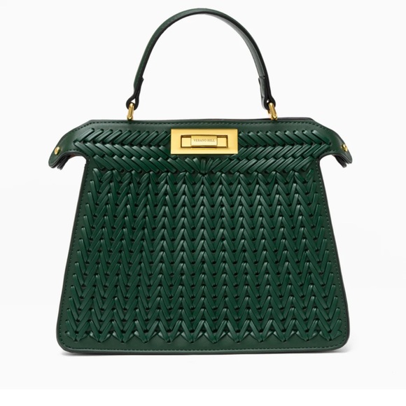 Verano Hill Dionne Woven Green Handbag - Picture 3 of 6